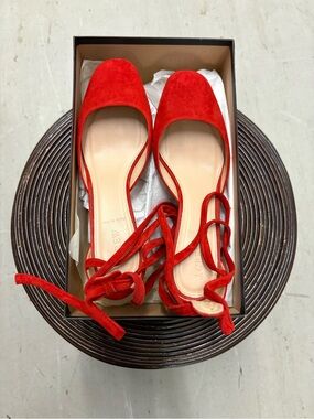 J. Crew Sophia Ankle Wrap Pumps in Suede. Size 9. Like New.